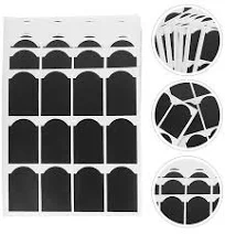 Raindrops 20 Sheets Each Sheet Includes 12 Pieces Black Rectangular Dry Erase Labels for Home Organization 9.6X3.4In, Size: Small