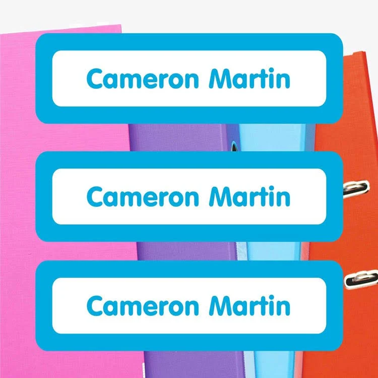 Solids Extra Large Rectangle Name Labels