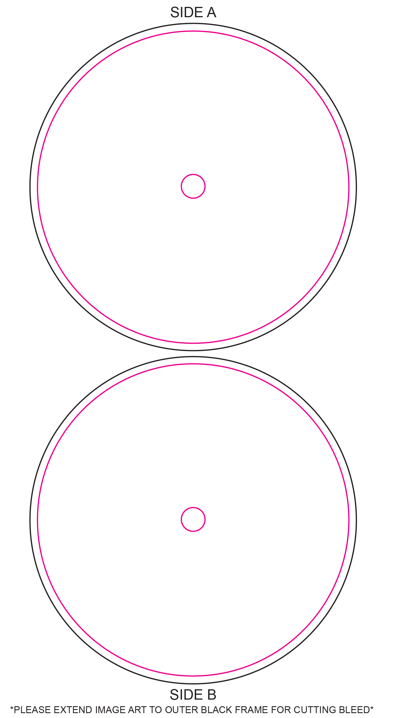 Blank Labels for Vinyl Records, 2 per Sheet