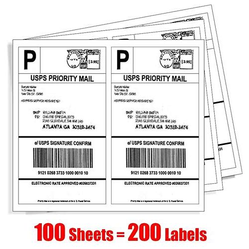 200 Half Sheet Shipping Labels S…