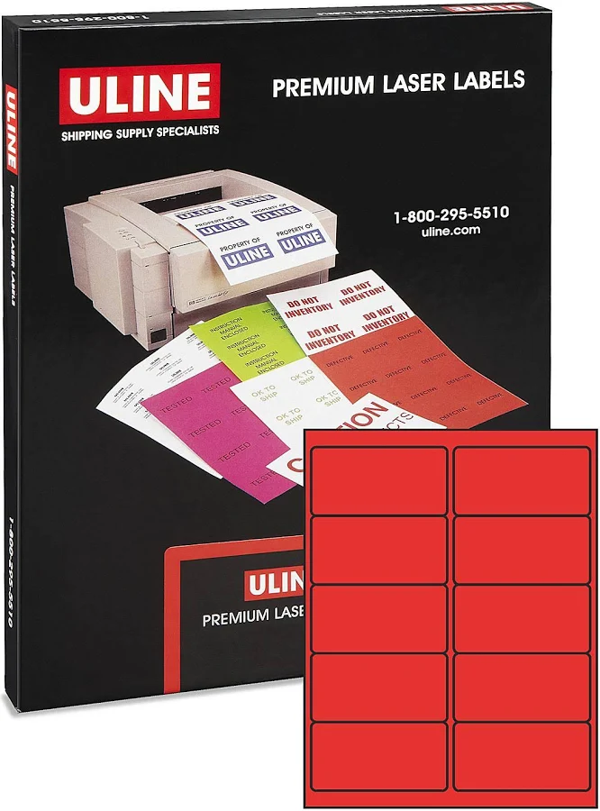 ULINE True Color Laser Labels