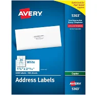 Avery Copier Mailing Labels Copiers 1.38 x 2.81