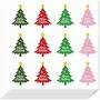240 Self-Adhesive Christmas Tree Stickers