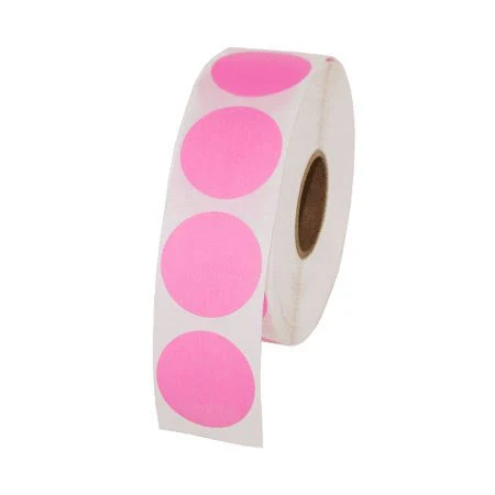 Pink Circle Stickers and Labels