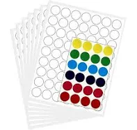 Removable Labels Sticker Sheets for Inkjet/Laser Printers White Matte Stickers Printing Labels 1 inch with Template Included