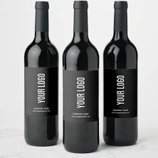 Custom Business Wine Bottle Labels with Logo