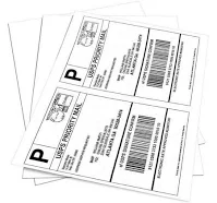 Shipping Labels Half Sheet - 2000 Labels, 10 Packs - Self Adhesive for Laser & Inkjet Printers - 8.5 x 5.5 Inch Address Labels