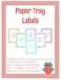 Paper Tray Labels