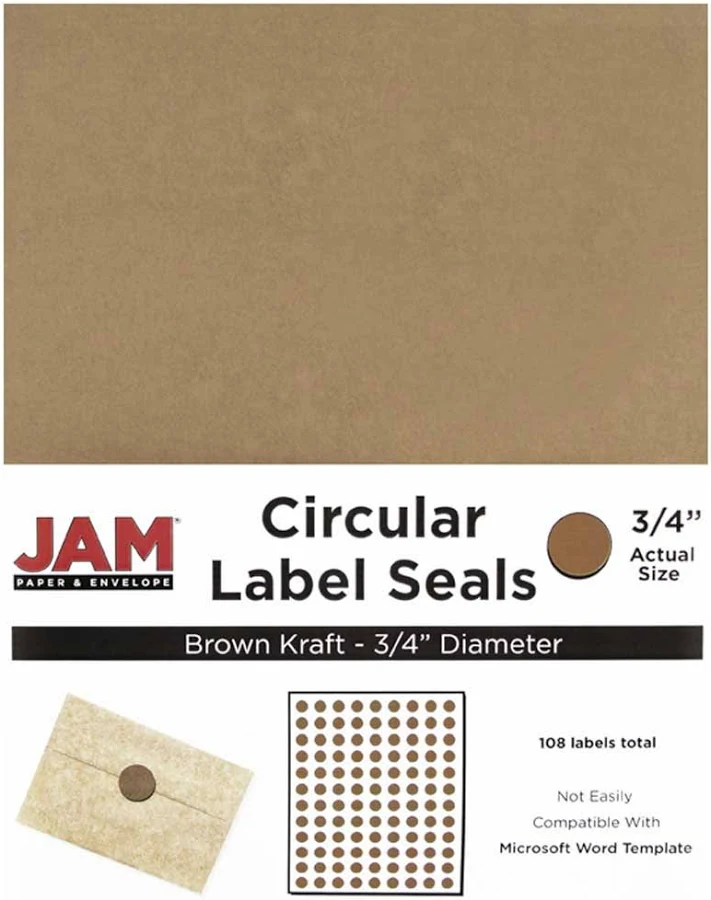 JAM Paper Round Circle Label Sticker Seals