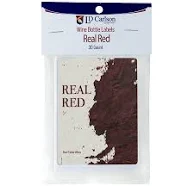 Real Red Wine Labels 30/Pack Varietal Collection