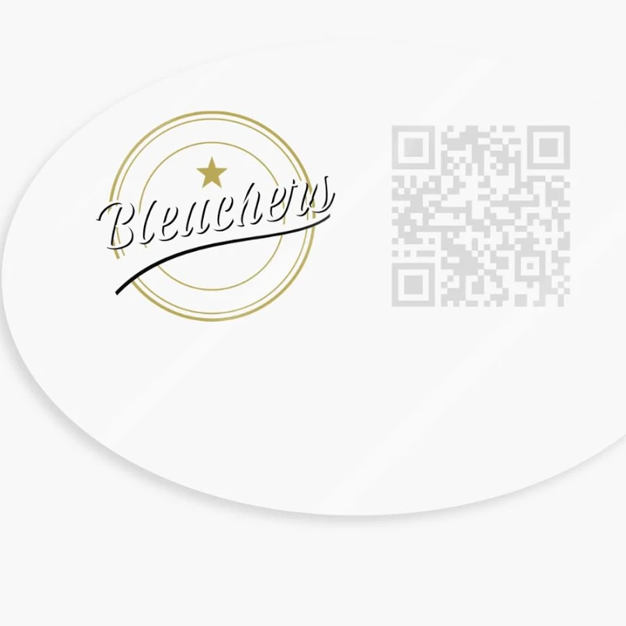 Custom Front Adhesive Stickers | White, Gray and Cream | VistaPrint | Design: White, QR Code