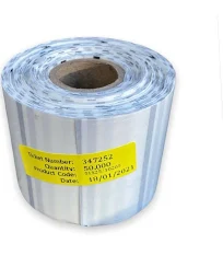 50mm x 25mm clear transparent labels 1000 roll stickers seals | lipgloss lip balm