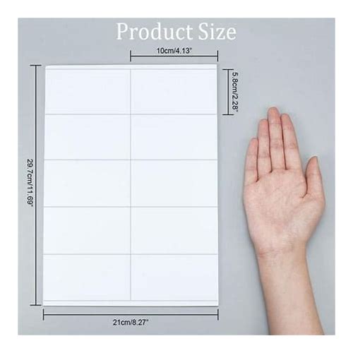 20 Sheets Blank White Permanen…