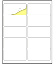 2" X 4" White Sticker Labels, 200 Sheets, Laser/inkjet, Matte, 10