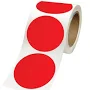 Seton Blank Roll Form Labels in Red 1 in Dia | Vinyl