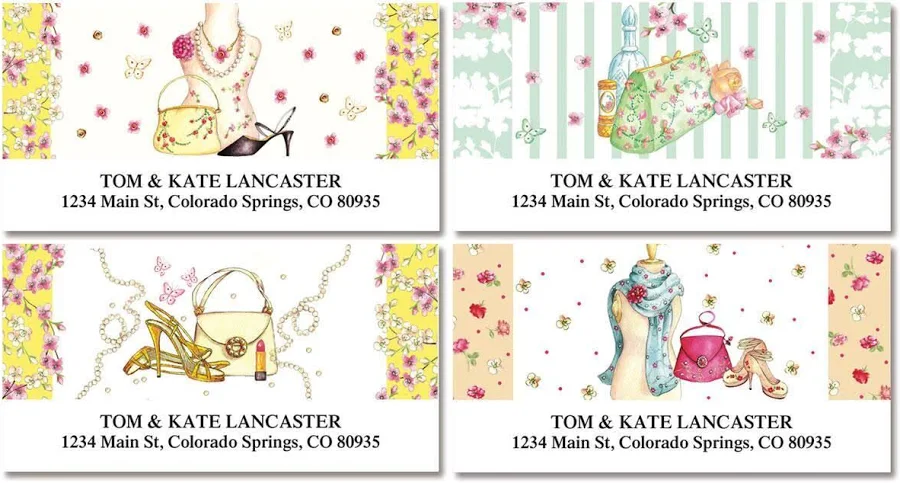 Personalized Self-Stick Fashionista Address Labels -Set of 144