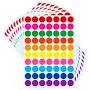 10 Bright Colors 3/4" Round Dot Stickers