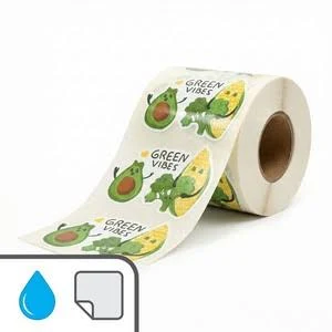 White Gloss Polypro Removable Adhesive Roll Labels – Custom Shape Digital Print