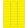 2 5/8 x 1" Fluorescent Yellow Rectangle Laser Labels