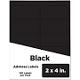 JAM Paper 2 x 4 Black Address Labels 120 Pack