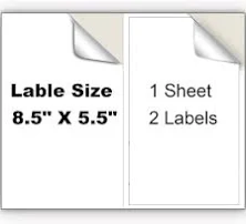 1100 Premium 8.5" X 5.5" Half Sheet Self Adhesive Shipping Labels 2