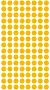 1/4" GOLDEN YELLOW Round Color Coding Inventory Label Dots Stickers