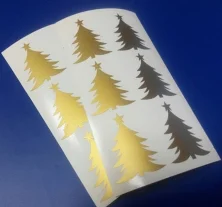 40 silver Christmas tree labels, festive stickers, Christmas Envelope Seals, gift packaging, xmas Stickers, adhesive labels, tree labels