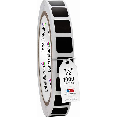 ½ Inch Square Black Color Codin…