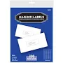 Bazic 1" X 2 5/8" White Address Labels