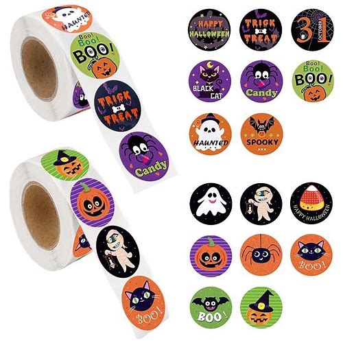 1000 PCS Halloween Stickers Roll…