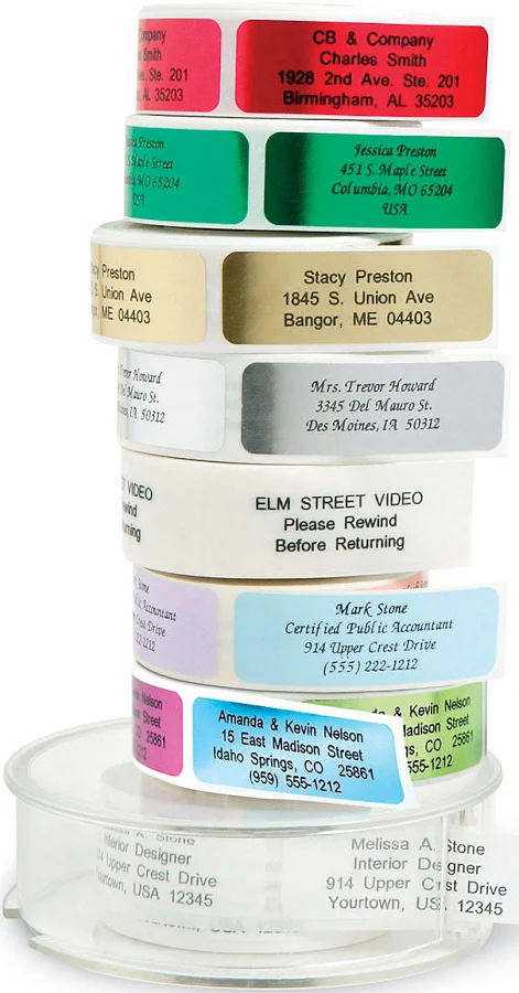 Rolled Address Labels With Dispenser