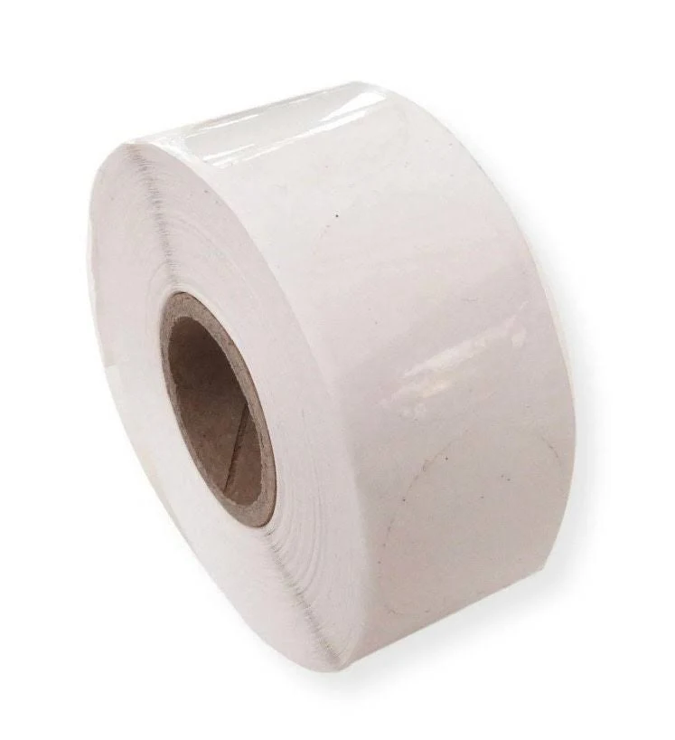 1000 Roll 25mm transparent Round Diameter Clear Polypropylene Labels seal stickers gloss