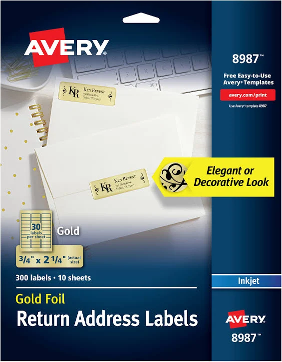 Avery Foil Mailing Labels