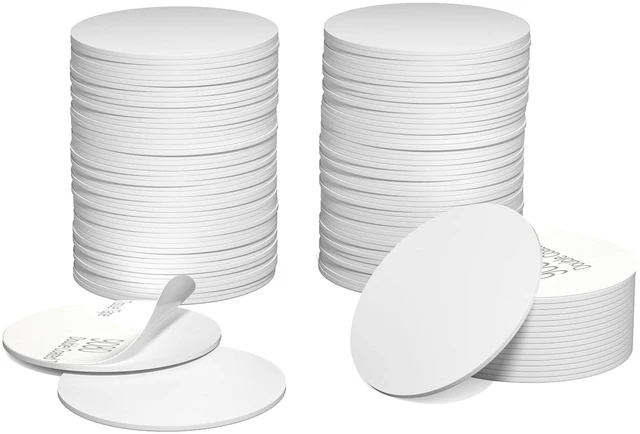 50 Pieces NFC Tags NTAG215 NFC 215 Tags Blank NFC Coins White NFC Stickers Cards with Adhesive Back, Compatible with TagMo and NFC Enabled Devices