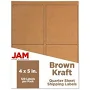 Jam Paper Shipping Address Labels 4 x 5 Brown Kraft 120 Pack