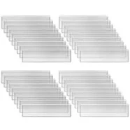 Holders Adhesive Shelf Tag 1.2 X 4.3 Inch Clear Card Pockets Drawers for Supermarket (60 Pack)