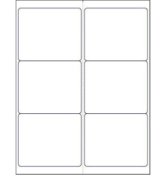 Laser/Ink Jet White Labels (4" x 3-1/3" - 6 per Page | 150 labels)