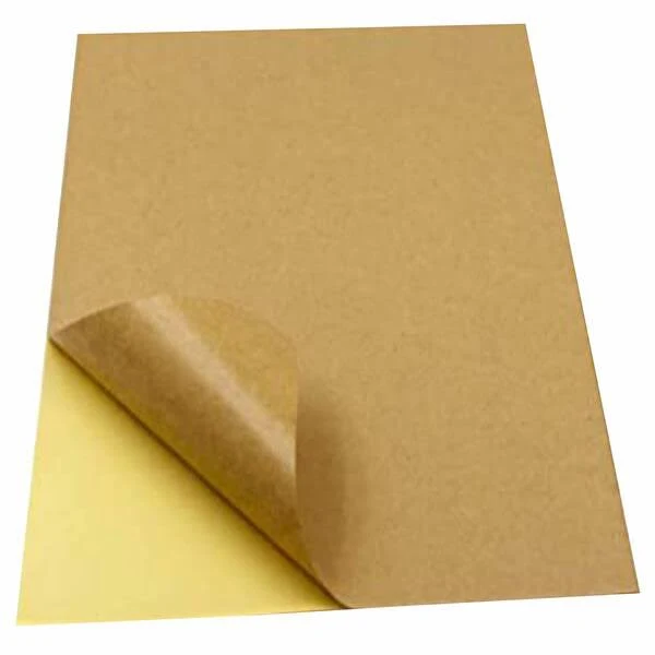 Self Adhesive Kraft Label Paper – A4 Size – 100 Sheets
