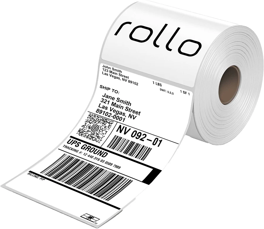 Rollo Direct Thermal Shipping Labels 500 4x6 Thermal Label Roll