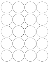 Round Sticker Sheets 2 inch White Printable Labels 2024