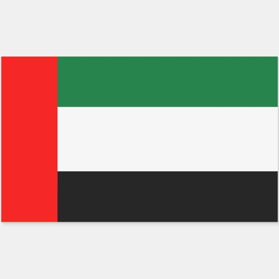 United Arab Emirates UAE Flag Rectangular Sticker