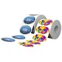 Promotional 1" x 3" - Full Color Roll Labels - Clear BOPP - Ovals