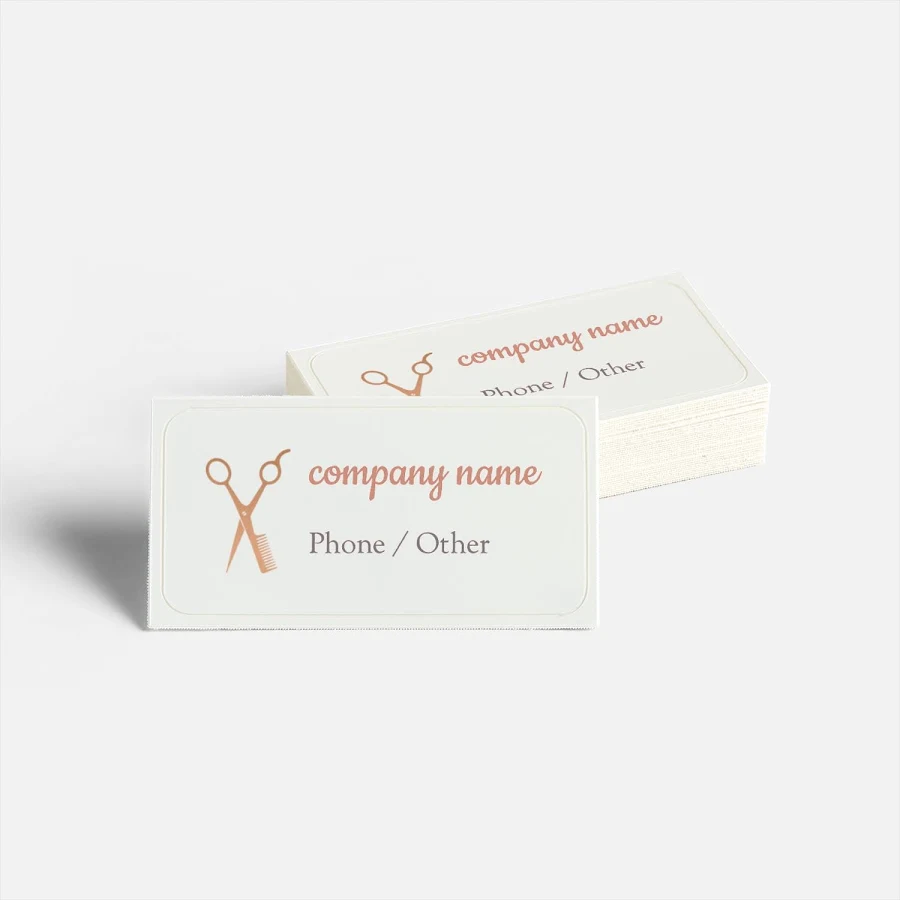 Custom Rectangle Stickers | 10 qty | 1"x2" | VistaPrint | Design: White, Elegant, Hair Salons, Beauty & Spa, Conservative