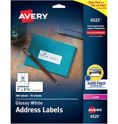 avery Easy Peel Address Labels 6525