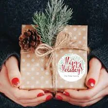 Christmas Gift Tags Stickers, 72pcs Christmas Gift Labels Stickers, Self-Adhesive Christmas Name Tags for Christmas Gifts Wrap Presents Boxes