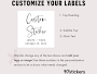 Custom Personalized Sticker Labels - Text, Logo, Canva Design or Images - Durable Favors