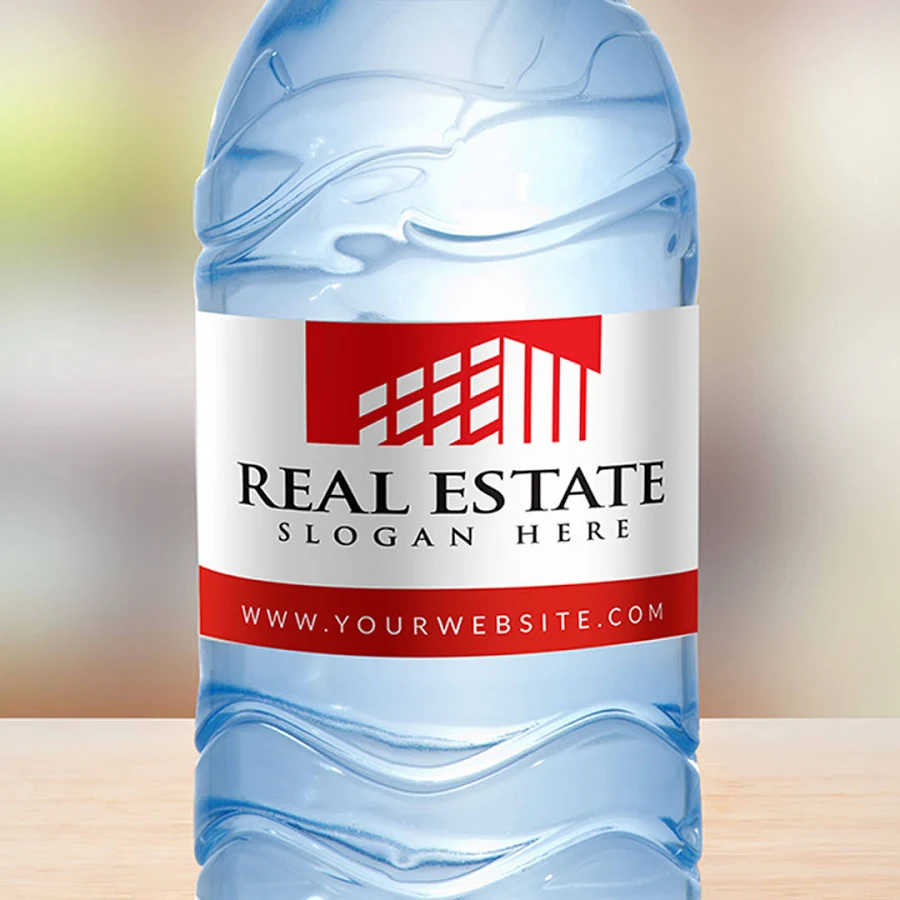 500 pcs Personalized Water Bottle Labels - 2x2 Labels - Custom Sticker Label Printing