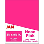 Jam Paper Shipping Labels Half Page 5 1/2 x 8 1/2 Neon Pink 50 per Pack