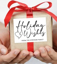 Personalized Christmas Stickers, Holiday Wishes Christmas Gift Stickers, Customized Christmas Stickers, Large Gift Labels, Christmas Labels