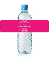 24pcs - Bulk Water Bottle Labels Stickers - Fern Leaf Theme Design Water Proof Bottle Band Label Sticker Wedding Decor Favor DIY Water Label